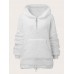 Women Solid Zipper Up Plus Size Lamb Pocket Long Sleeve Casual Hoodies