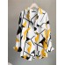 Geometric Pattern Pocket Button Long Sleeve Shirt