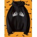 Women Halloween Skeleton Hand Pattern Long Sleeve Hoodie