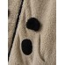 Women Plush Panda Pocket Long Sleeve Casual Hooded Sweatshirts