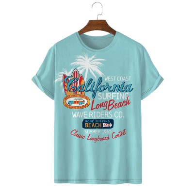 West Coast California Surf Short Sleeve T-Shirt