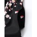 Mens Floral Print Open Front Kimono Loose Two Pieces Outfits