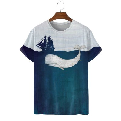 Men's Whale Print Short Sleeve T-Shirt