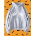 Women Halloween Skeleton Hand Pattern Long Sleeve Hoodie